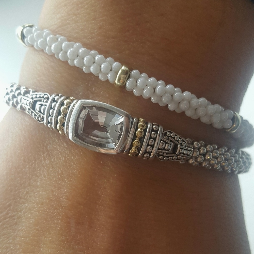 COPY - LAGOS 🎉Authentic White Topaz 18k Caviar Br…